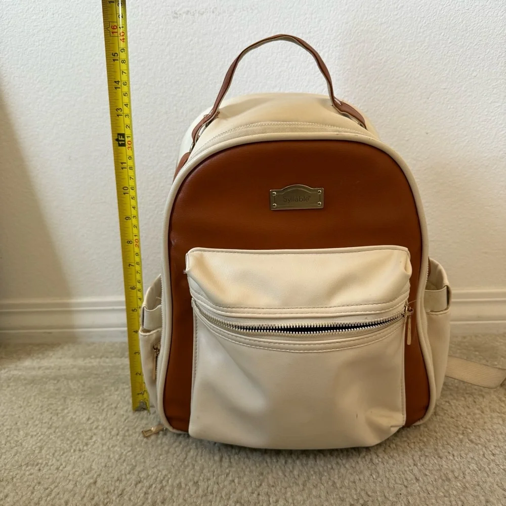 Stylish Cream and Brown Baby Bag